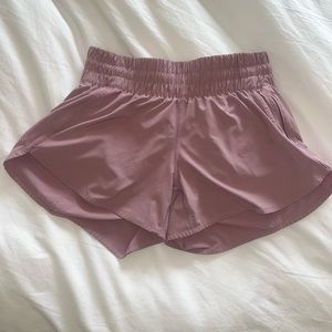 Lululemon tracker shorts. Size 8. Pink.